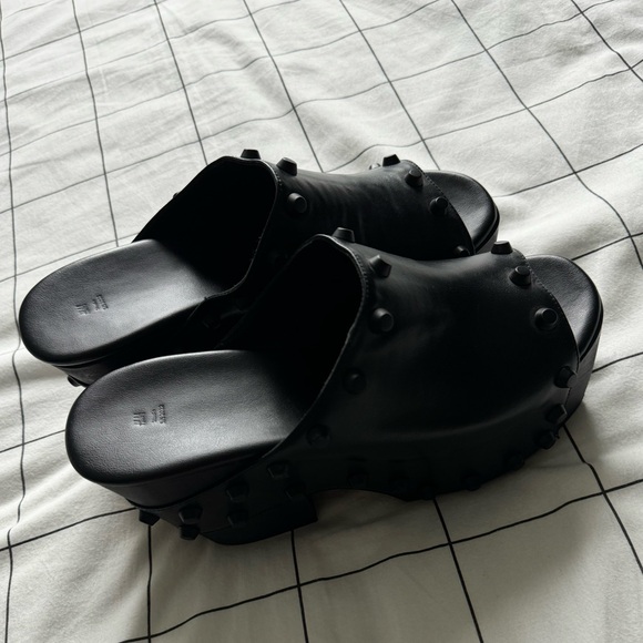 Studded Leather Heeled Mules - Picture 5 of 10